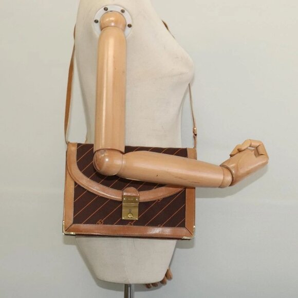 GUCCI Shoulder Bag Canvas Leather Brown Gold Auth ep9840 - Picture 14 of 16